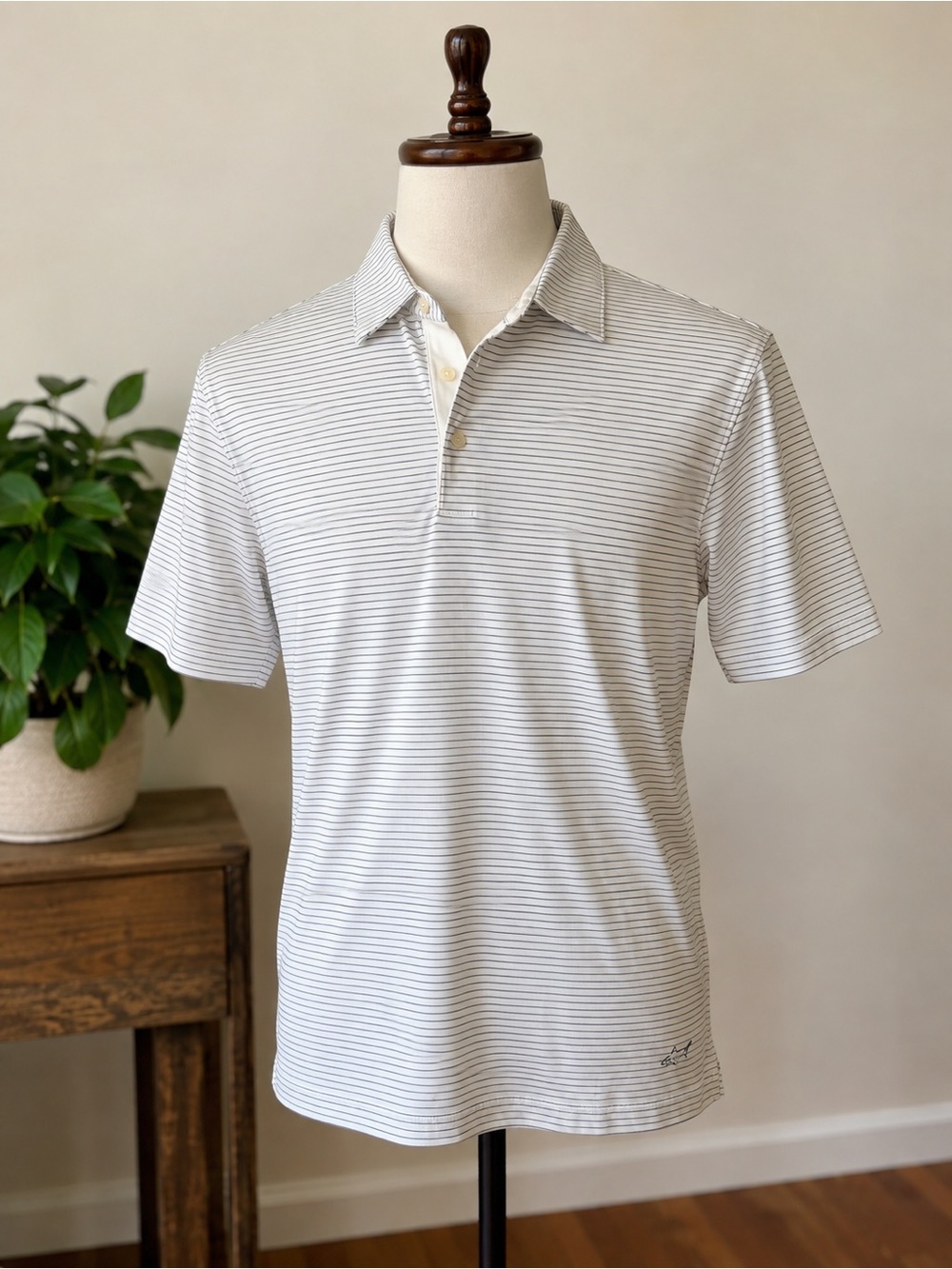Greg Norman ML75 Pinstripe Golf Polo